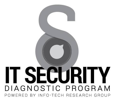 IT Security Diagnostic Program logo. Powered by Info-Tech Research Group
